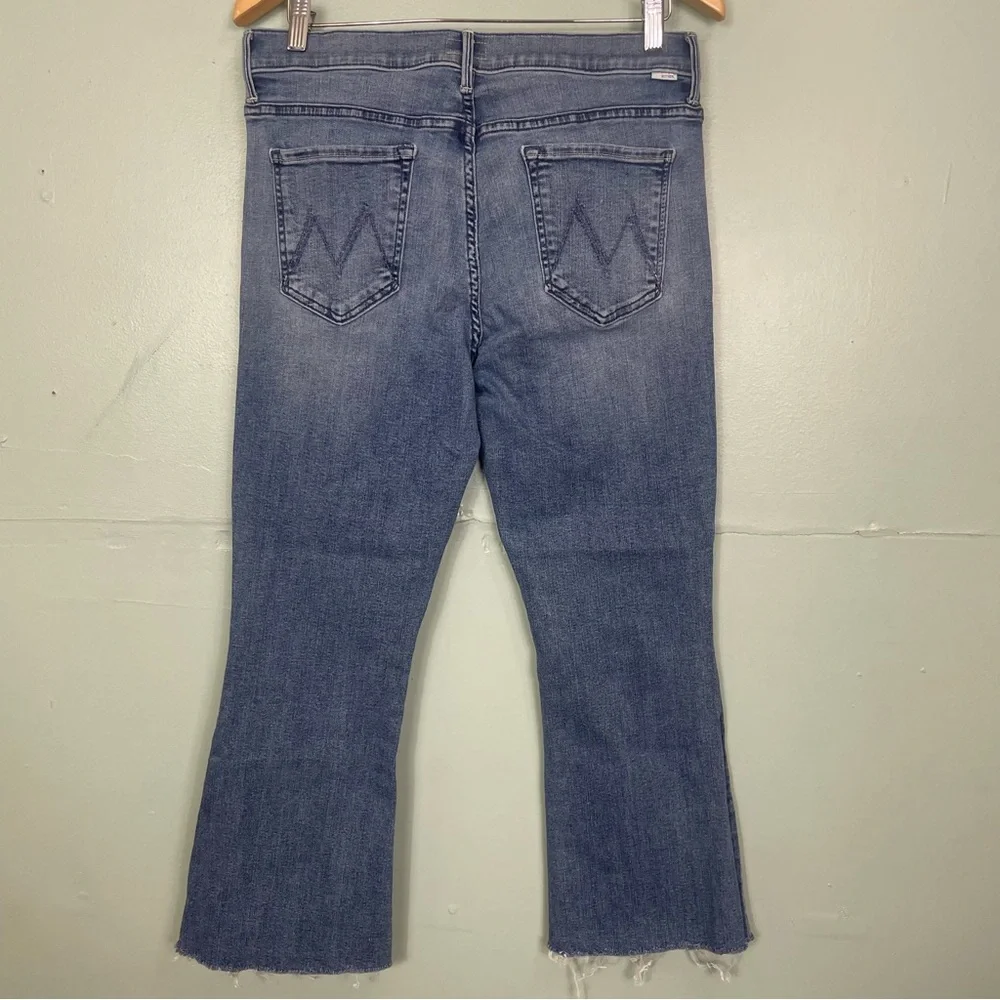 Mother The Weekender Fray Wash I Wet My Plants Blue Size 33 Distressed‎ Hem